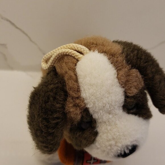 Vintage Saint Bernard Dog Rescue dog plush stuffed animal  bag 6" tall by 9"wide - Picture 2 of 10